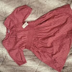 Cinched-Waist Cutout-Back Clip-Dot Dress for Toddler Girls